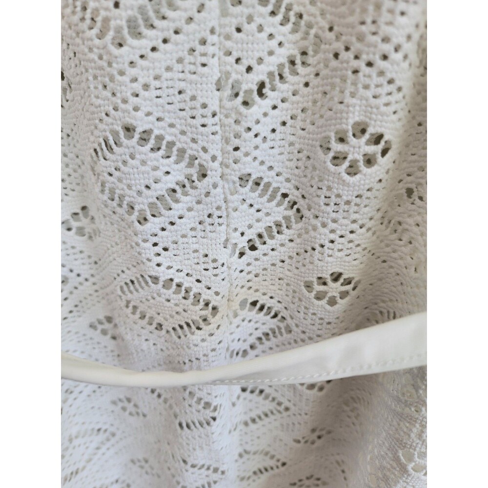 Becca by Rebecca Virtue White Crochet Lace Cover Up Top XS Nordstrom NWT Boho - Picture 4 of 9